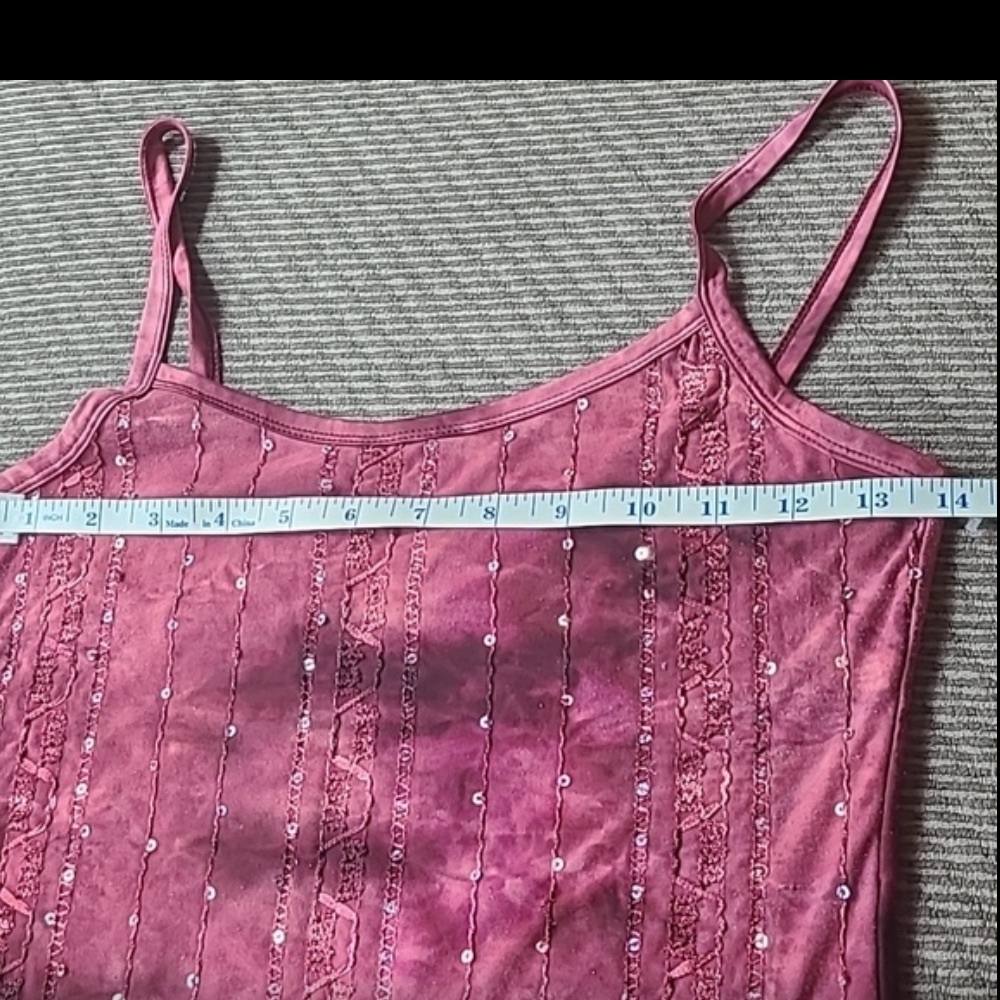 BKE Sequined Tank Top shimmer sparkly - Picture 7 of 9